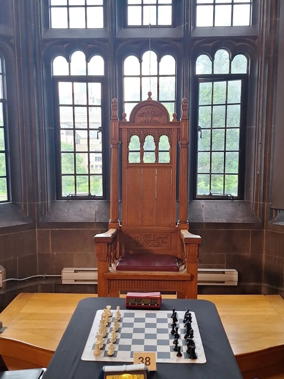 A chess board at Hart House